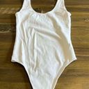 Aritzia  Wilfred Dree White Tank Bodysuit Stretchy Scoop Neck Thong XXS Photo 0