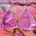 vintage pink sparkly iridescent triangle bikini top Size L Photo 2