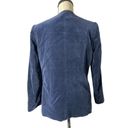 Nordstrom Vintage‎  Town Square Size 8 Velvet Velour Blazer Jacket Victorian Blue Photo 3