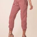 Kittenish  luxe lounge fringed drawstring joggers in blush size S Photo 1