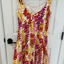 Jones Wear  Dress Yellow Pink Red Structured A Line 2000s Floral Womens Size 4 Photo 1