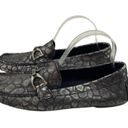 Donald Pliner * Vanda Croc Embossed Driving Moccasin Womens Size 10 Horsebit Flat Photo 9