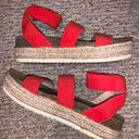 Platform Sandal Red Size 7 Photo 0