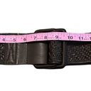 Y2K Wide Belt Woven Leather Dark Brown Adjustable Photo 5