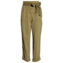 Treasure & Bond New  Pants Womens Size 0 Paper Bag Waist Cuffed Olive Green Photo 2