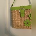 EGO Tan Woven Straw Shoulder Bag Purse Women’s Tote Photo 2