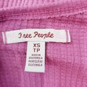 Free People NWT  Santa Clara LS Thermal Oversized wide neck top Mulberry XS (A-5) Photo 2