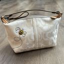 Coach Limited Edition  Signature Optic White Cream Monogram Bumble Bee Mini Hobo Photo 1