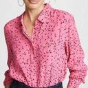 Ganni EUC  Barra Button Down Shirt Hot Pink Pattern Photo 0