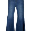 Free People  Just Float On Flare Jeans Sz 26 Dark Wash Denim Stretch Western Photo 3