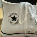 Converse  Chuck Taylor All Star Lift Platform Leather High Top White Size 8 Photo 2