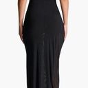 Naked Wardrobe New  black Strapless Shirred ruched Sheer Mesh Body-Con Dress sz M Photo 1