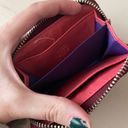 Tusk Wear NWOT TUSK genuine leather burgundy pebbled mini wallet / coin pouch Photo 2