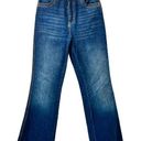 We The Free  People High Rise Flare Wide Leg Raw Hem 5 Pockets Blue Jeans Size 27 Photo 0