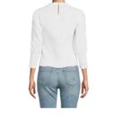 Veronica Beard  Kali Smocked Top Women's Off-White Long Puff Sleeve Blouse size 6 Photo 1