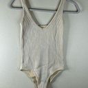 Aura  Ribbed Bodysuit, Size S/M, Tan Photo 0