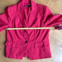 New York & Co. One Button Blazer, Back Pleat, Coral Orange, Size 10 Photo 10