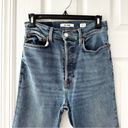 RE/DONE  The 70s Ultra High Rise Stove Pipe Denim Jeans 27 Medium 3 Blue Wash Photo 4