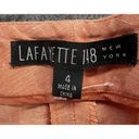 Lafayette 148  Pants Womens 4 Orange Linen Virgin Wool Wide Leg Mid Rise Trousers Photo 9