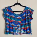 Edge Vibrant Patterned Crop Top  Photo 1