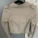 American Eagle  Faux Leather Jacket Size Small Color Bone Photo 5