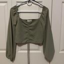 Forever 21 Crop Top Long Sleeve Shirt Photo 2