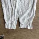 FATE. White Linen Blend Jogger Size Large Relaxed Cargo Pockets Lined Upper Photo 4