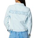 BLANK NYC  Sign Your Name Ruffle Jean Jacket L Photo 1