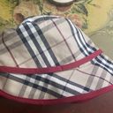 Burberry  Nova Check Hat with red trim and red bow Photo 2