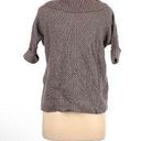 BCBGMAXAZRIA Taupe Knitted Mock Neck Pullover Lambswool Angora Sweater One Size Photo 1