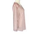 Brooks bobbie  women's large 3/4 sleeve v-neck dusty rose soft top with lace Photo 2