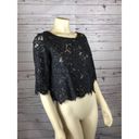 Club Monaco  Black Lace Cropped Top size small Photo 4