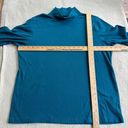 L.L.Bean  T-Shirt Women's Large L Long Sleeve Turtle Neck Teal 100% Cotton G4 Photo 5