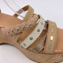 Frye  Leather/Cork Wedge Sandals Color Tan/ Brown SZ 6. NWOT Photo 5