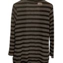 Coldwater Creek  black stripes on gray cardigan size XL Photo 3