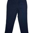 Lafayette 148 NY Size 12 Lexington Ankle Pants Side Zip Cropped Navy Blue Office Photo 0