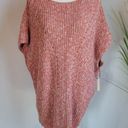 Anthropologie , Pilcro, New Knitted Red Marled Tunic Oversized Top, Medium Photo 3