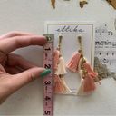 Ettika  x Revolve Pink Fringe Tassel Statement Boho Dangle Earrings Photo 3