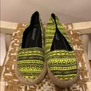 Nomad NWOT  Lime Neon Print Flats Sz 7 Photo 1