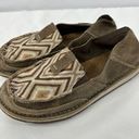 Ariat  Brown Bomber Aztec Loafer Slip On Leather Print 7.5 B Photo 0