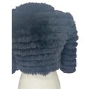 BCBGMAXAZRIA  100% Rabbit Fur Sophiana Jacket in Black Photo 12