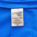 Terra & Sky PEACE FOR UKRAINE Bright Blue Long Sleeve Top by  ~ Women's Plus 1X Photo 4