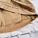 The Loft Ann‎ Taylor Women Tan Cotton Pleated Casual Skirt Size 4 Pull-On Lined Photo 4