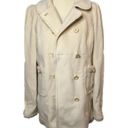 Juicy Couture Wool Blend Double Breasted Pea
Coat Jacket in Cream Size Large Photo 1