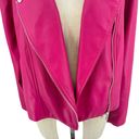 Eloquii  Faux Leather Moto Jacket Very Berry Pink Plus Size 22/24 Photo 5