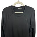 Athleta  Women's Sz M Black Criss Cross Front Modal Pullover Sweatshirt Stretch Photo 2