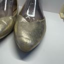 Old Navy  gold metallic flats shiny pointy toe ballet slipper slip on size 9 Photo 3