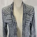 Live and let live  Open Front Asymmetrical hem Gray Striped Cardigan Size Medium Photo 1