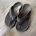 Olukai  Womens Brown Leather Thong Sandals Size 6 EU 37 Comfort Sandals Photo 1