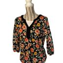 The Comfy Naif Casual Dark  Floral Small Business casual Blouse Photo 3